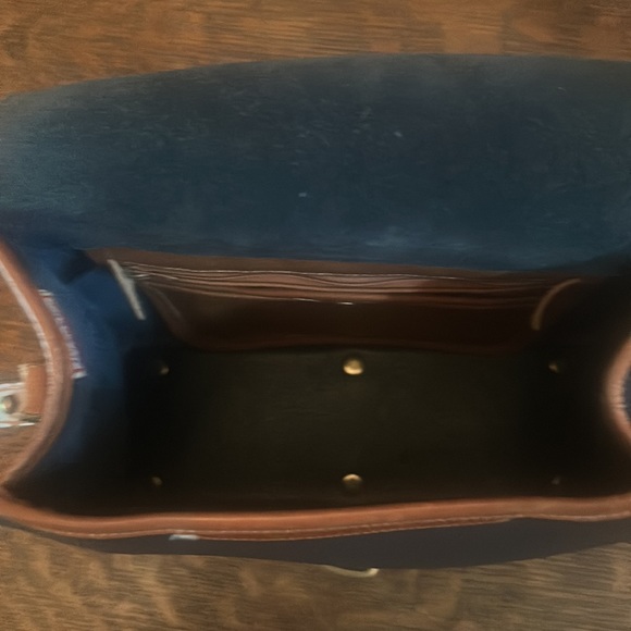 Dooney & Bourke Vintage Essex Navy All Weather Leather Shoulder Bag - Picture 13 of 16